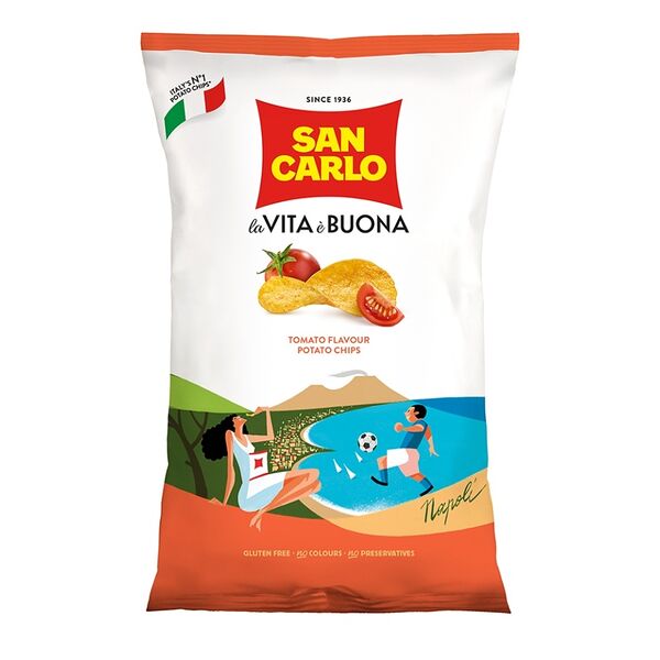 Чипсы картофельные San Carlo со вкусом Томата без глютена