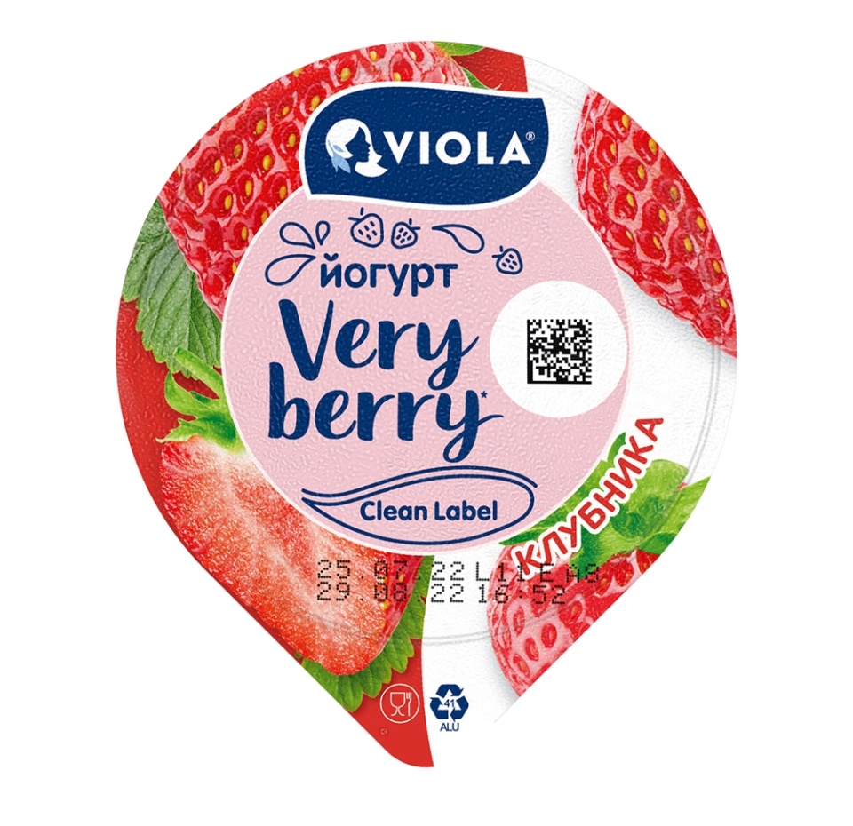 

Йогурт Valio/Viola Клубника 2.6%, без змж 180 г