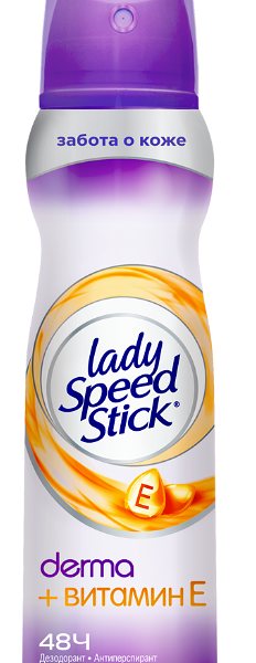 Дезодорант-антиперспирант Lady Speed Stick Derma + Витамин Е спрей женский