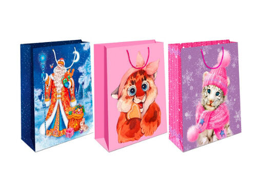 Пакет подарочный Арт Дизайн Новый год 18х22,3х10см