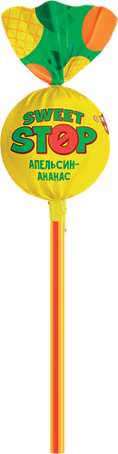 Карамель леденцовая SWEET STOP с жевательной конфетой,вес.