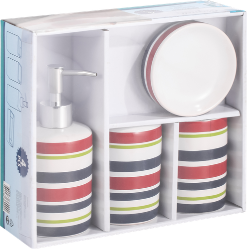 

Набор аксессуаров для ванной Stripes, 4 предмета
