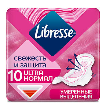 Прокладки Libresse Ultra Нормал 10 шт умеренные выделения