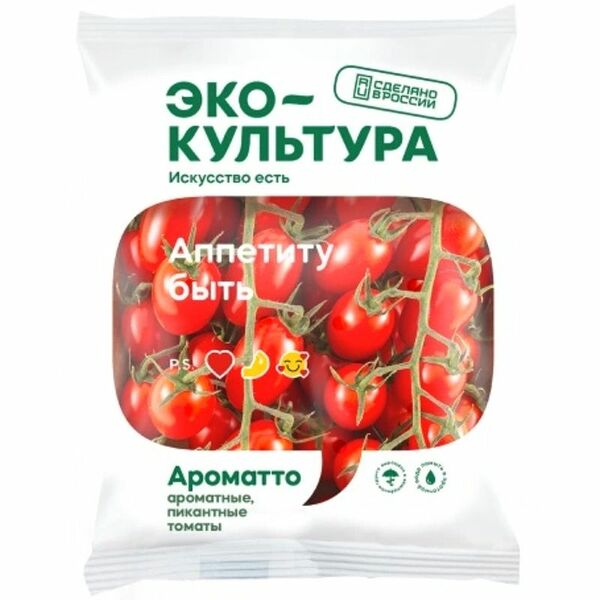 Томаты Эко-Культура Черри Ароматто сливовидные на ветке, 500 г