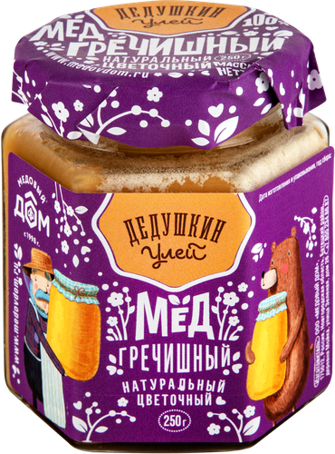 

Мед Дедушкин улей гречишный, 250 г