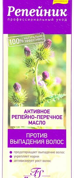 Масло для волос Floresan Репейник Активное Репейно-перечное Против выпадения 100мл