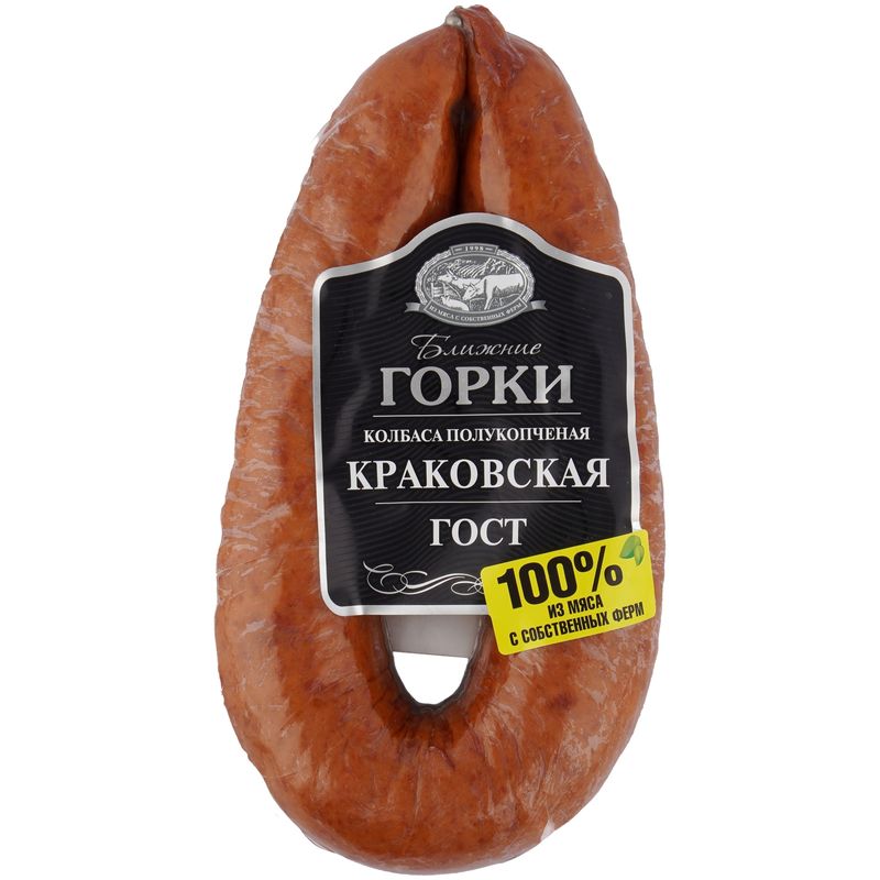 

Колбаса полукопченая Ближние Горки Краковская ГОСТ 400 г