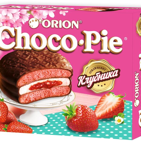Пирожное Choco Pie бисквитное клубника 240 г