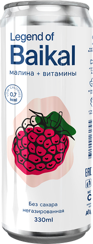 Напиток LEGEND OF BAIKAL Малина негазированный, 0.33л
