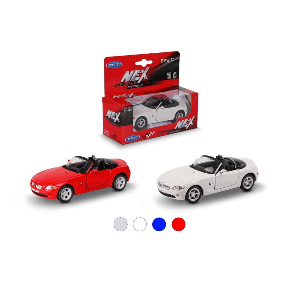 

Игрушка Welly модель машины 1:38 с пруж. мех., в ассортименте, Bmw z4 (Convertible), Китай