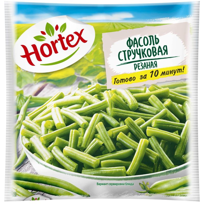 

Фасоль стручковая быстрозамороженная Hortex резаная 400 г