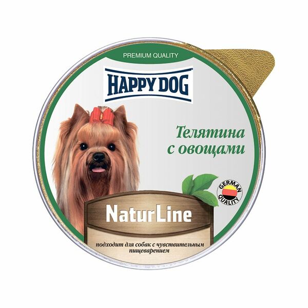 Корм для собак с чувствительным пищеварением Happy Dog Телятина с овощами