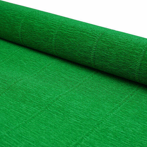 87500340 Бумага гофрированная простая, 50см*2,5м 180гр 563 зеленая