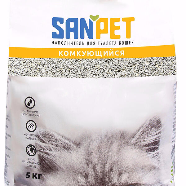 Наполнитель для кошачьего туалета комкующийся
