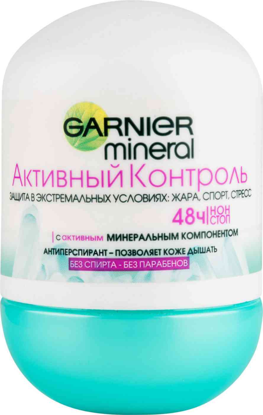 

Дезодорант-антиперспирант Garnier Mineral роликовый для тела Активный контроль 48 ч женский 50 мл
