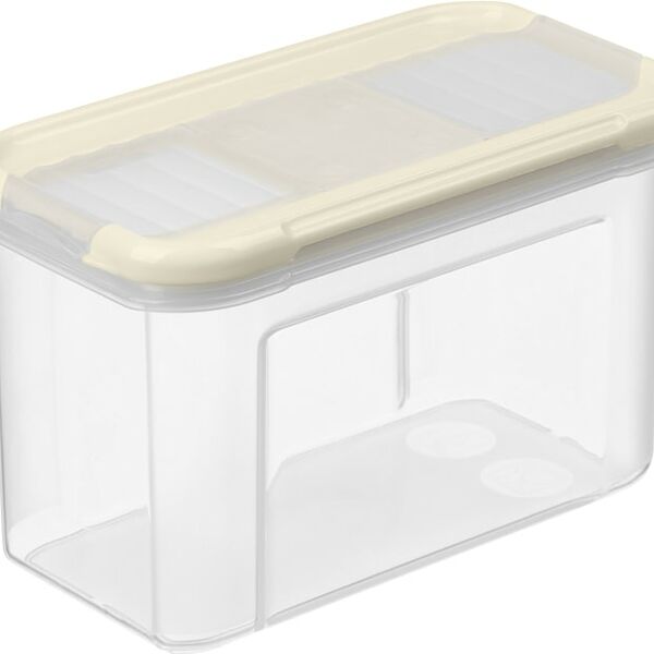 Емкость для сыпучих продуктов IdiLand Modena с дозатором светло-бежевый 750мл