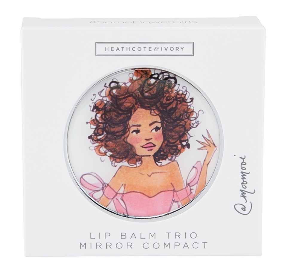 

Бальзам для губ Heathcote & Ivory MEREDITH WING Lip Balm Trio Mirror Compact с компактным зеркалом, Китай