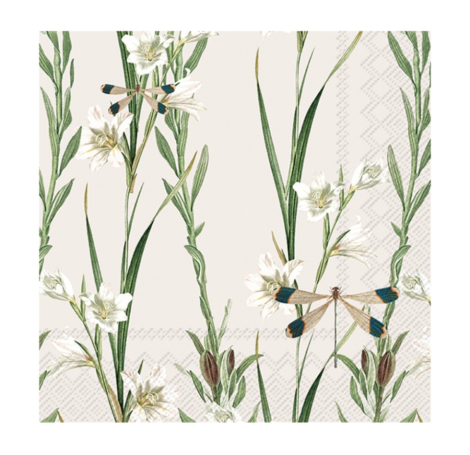 

Салфетки бумажные Ihr Exotic Flora 33х33 см, 3-сл, 1 упаковка 20 шт
