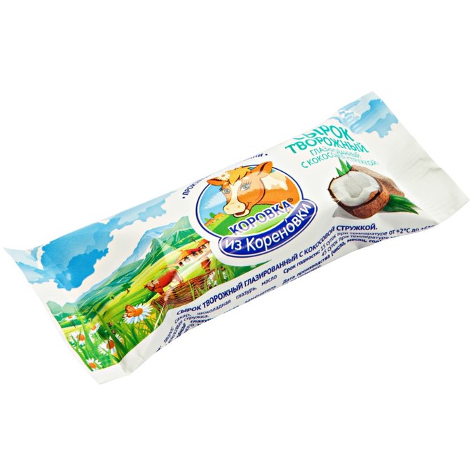 

Сырок глазированный Коровка из Кореновки с кокосом 18% 40 г
