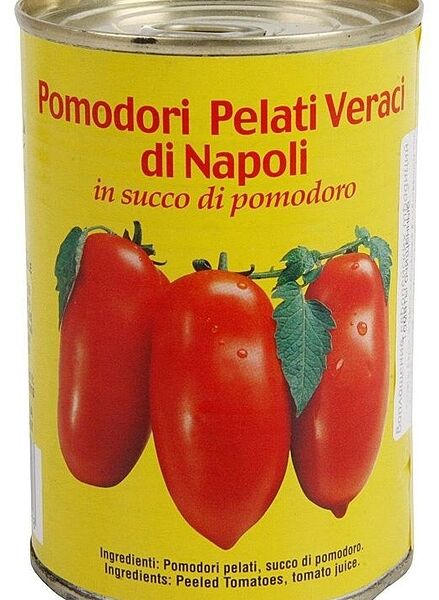 Томаты Sapori di Napoli очищенные в собственном соку консервированные