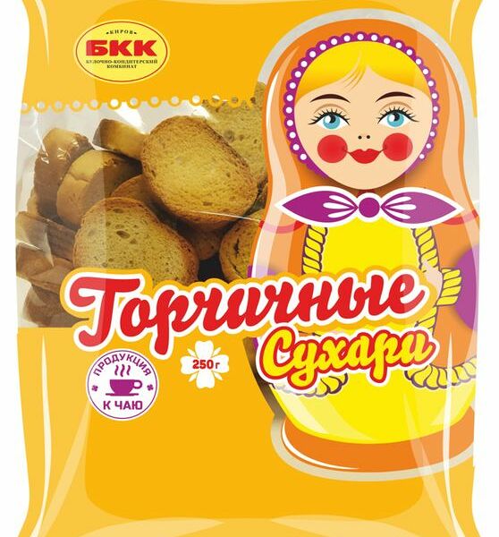 Сухари БКК Киров Горчичные 250г