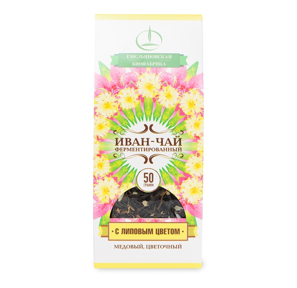 

Иван-чай Емельяновская Фабрика ферментированный с липовым цветом 50 г