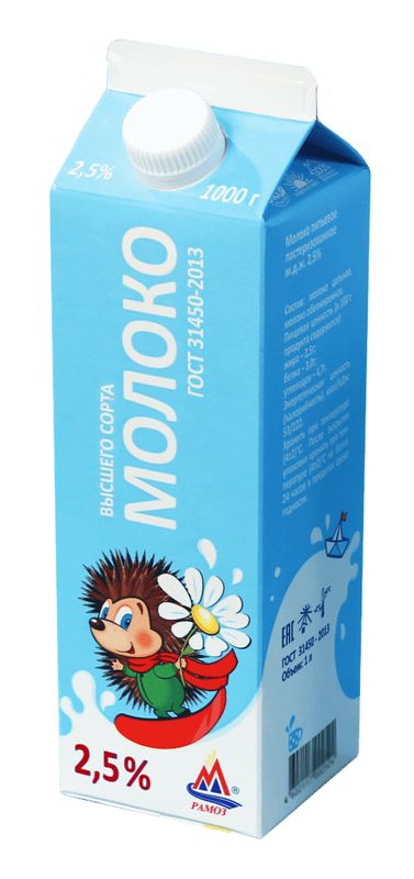 

Молоко питьевое Рамоз пастеризованное 2.5% 1 л