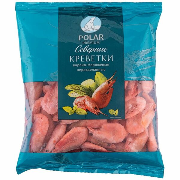 Креветки Polar Северные варено-мороженые неразделанные 500 г