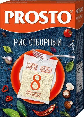 Рис Отборный Prosto в варочных пакетиках (8 шт. х 62,5 г)