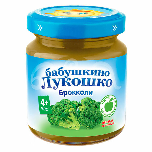 Детское питание Пюре Бабушкино Лукошко 100гр Брокколи с 4мес ст/б