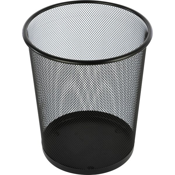 Корзина для бумаг Рыжий Кот, 9,38 л, сталь, черный
