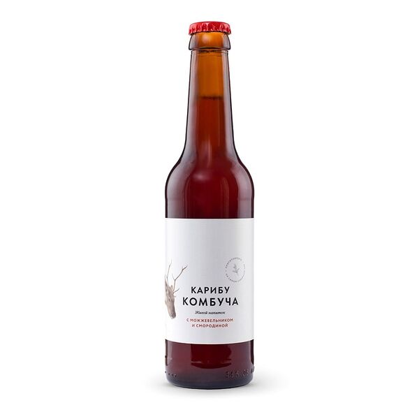 Напиток Карибу Комбуча Смородина-Можжевельник 330 мл, Россия