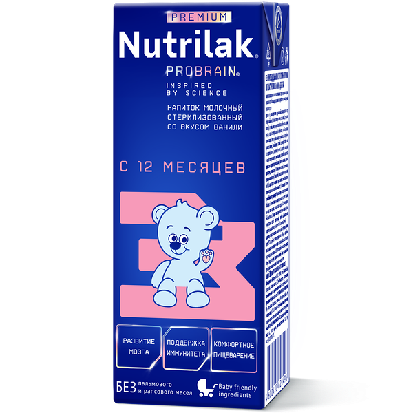 Смесь молочная Nutrilak 3 Premium адаптир с 12мес со вк ванили 200мл ДП
