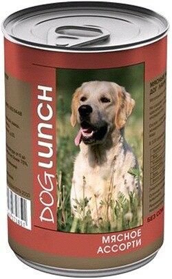 Дог Ланч консервы для собак Мясное ассорти 410 г