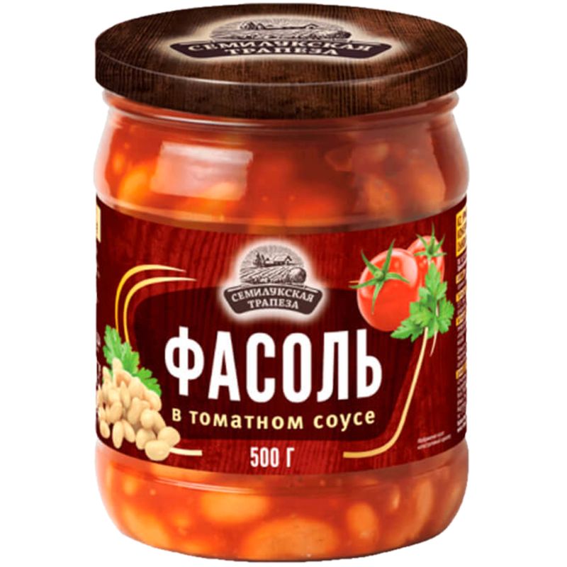 

Фасоль Семилукская трапеза в томатном соусе