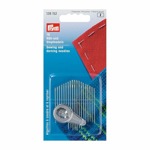 128152 Иглы набор для шитья и штопки с нитевдевателем (19шт.в уп.) Prym