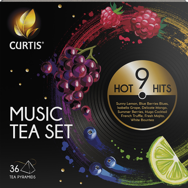 Чай черный CURTIS Music Tea Set ассорти, 63,2г