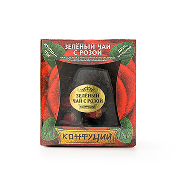 

Чай зеленый Конфуций с розой 50 г, Россия