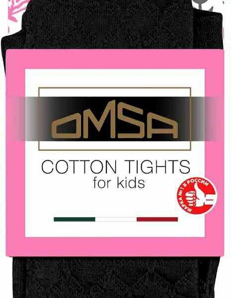 Колготки детские Omsa kids Collant с ажурным рисунком цвет: nero/чёрный, 152-158 р-р