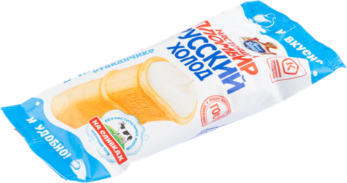 

Мороженое Настоящий пломбир Русский холод Настоящий пломбир ванильный в вафельном стаканчике 80 г