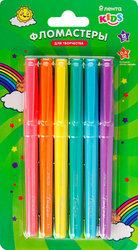 

Набор фломастеров Лента Kids 6 цветов