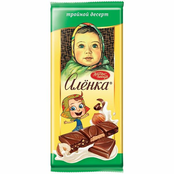 Шоколад Алёнка молочный ореховая паста карамель в шоколаде