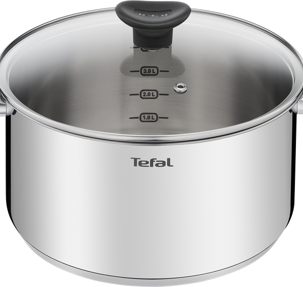 Кастрюля с крышкой TEFAL Primary d=24см, нержавеющая сталь 5.2л Арт. E3084674