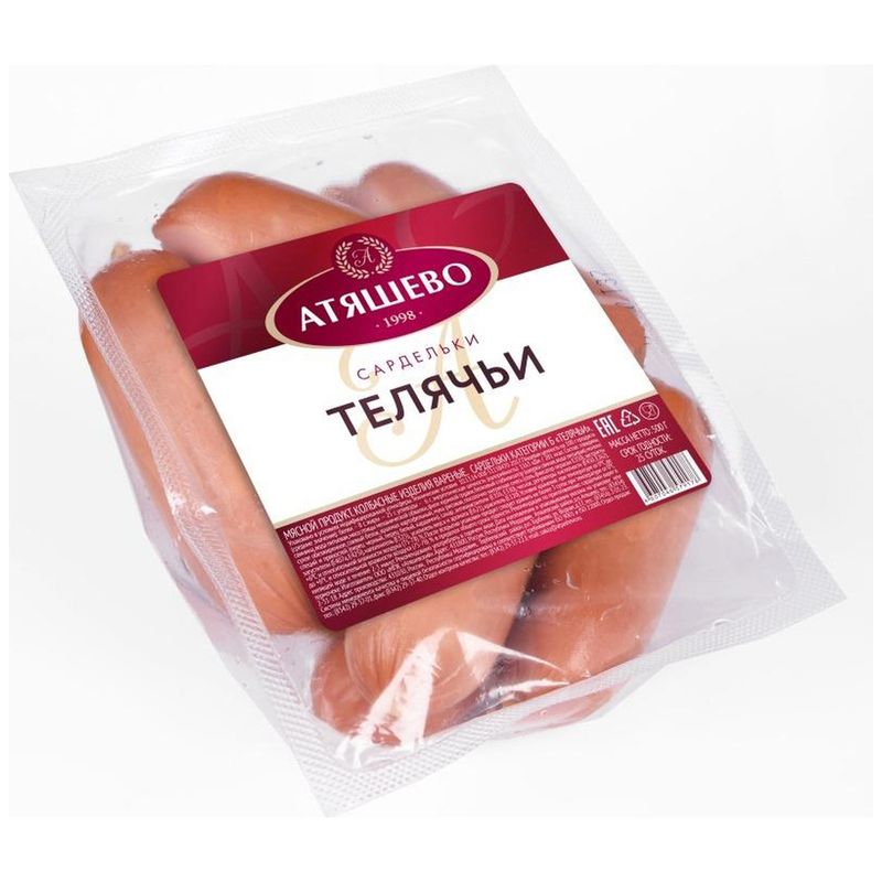 

Сардельки Атяшево телячьи 500 г