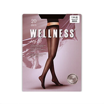 Колготки Wellness Hip с заниженной талией чёрный 20 den размер 1
