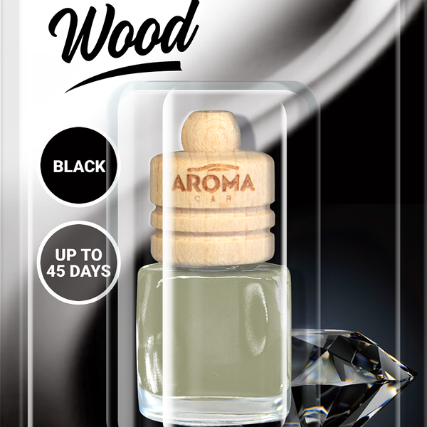 Ароматизатор воздуха Wood Black подвесной ТМ Aroma Car (Арома Кар)