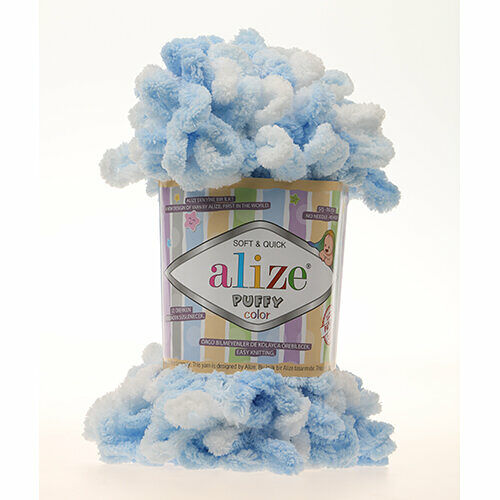 Пряжа Alize 'Puffy Color' 100г 9м (100% микрополиэстер)(5865 секционный)