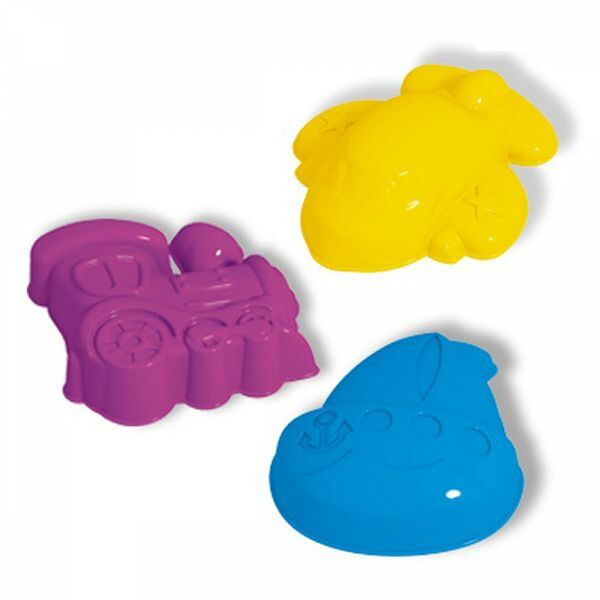 Формочки для песка (3 штуки в сетке) (кораблик, паровозик, самолетик) арт 01851 Stellar