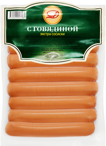

Сосиски ДОБРОГОСТ с говядиной, экстра, 400г