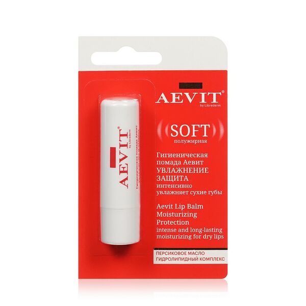 Гигиеническая помада для губ AEVIT by Librederm soft увлажнение и защита 4г